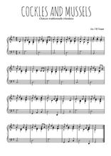 Téléchargez l'arrangement pour piano de la partition de Cockles and mussels en PDF, niveau moyen
